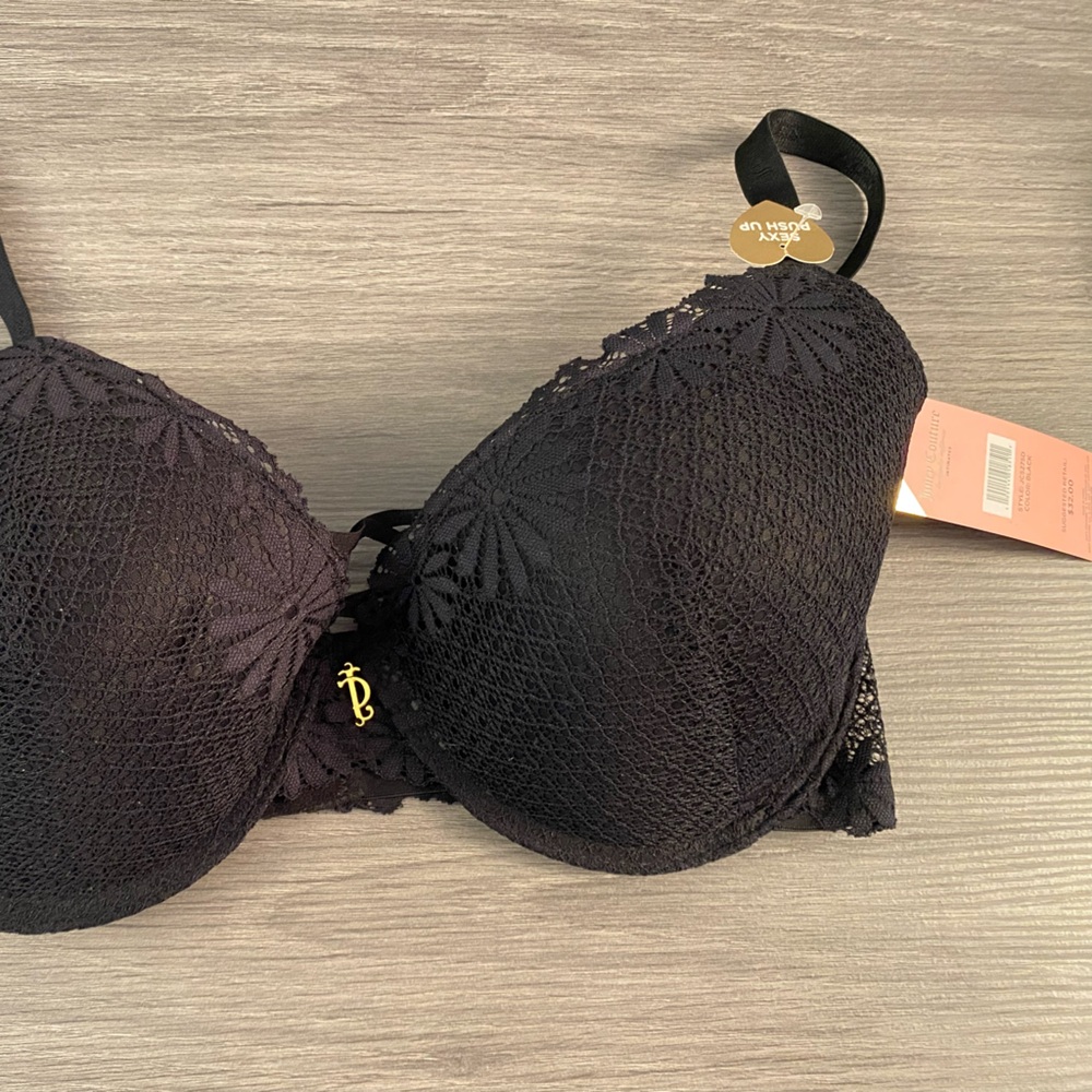 Juicy Couture Elegant Black Lace Bra